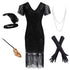 Robe Année 20 Prohibition Noire (Avec Accéssoires) - Louise Vintage