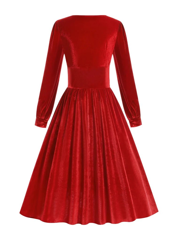 Robe Année 50 Chic Rouge - Louise Vintage