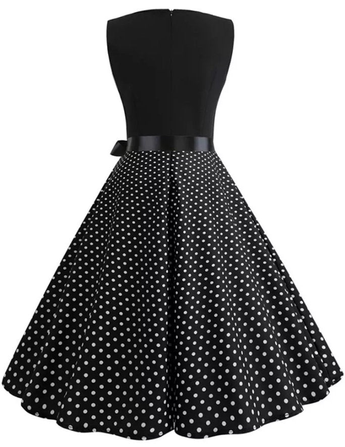 Robe Année 50 Noir Pin Up - Louise Vintage