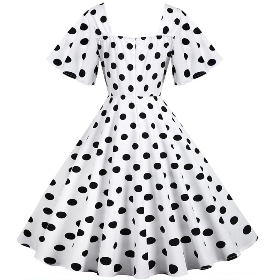 Robe Année 50 pas Cher Blanche - Louise Vintage