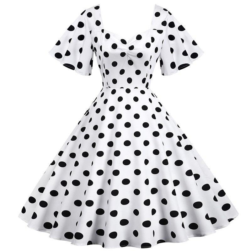 Robe Année 50 pas Cher Blanche - Louise Vintage