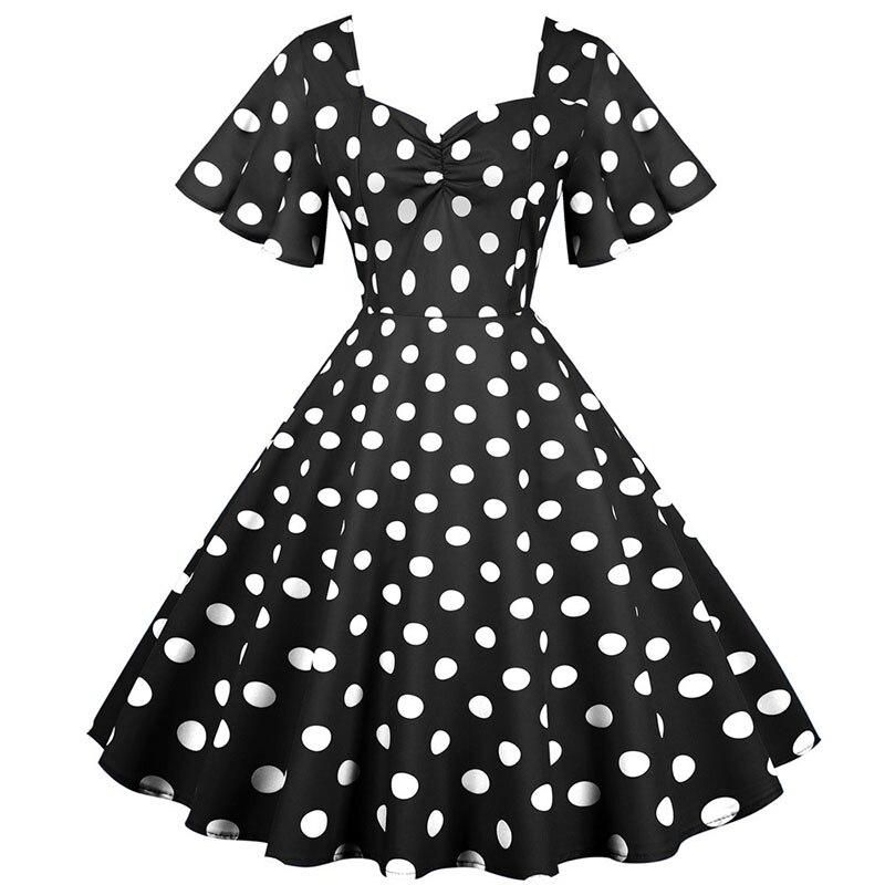 Robe Année 50 pas Cher Noire - Louise Vintage