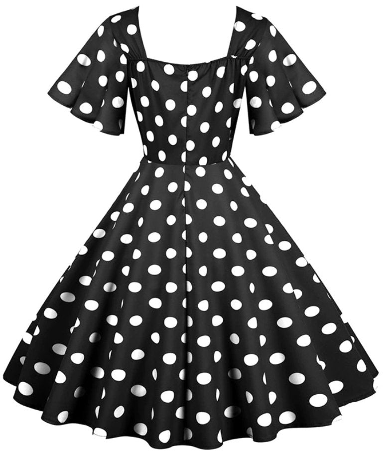 Robe Année 50 pas Cher Noire - Louise Vintage