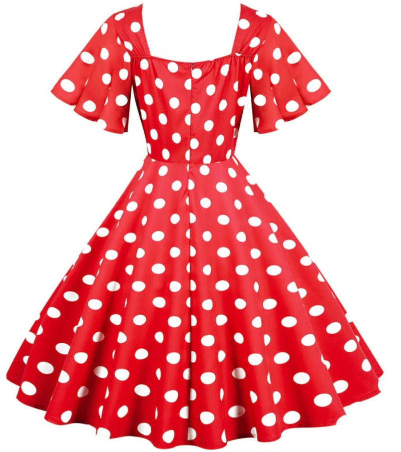 Robe Année 50 pas Cher Rouge - Louise Vintage