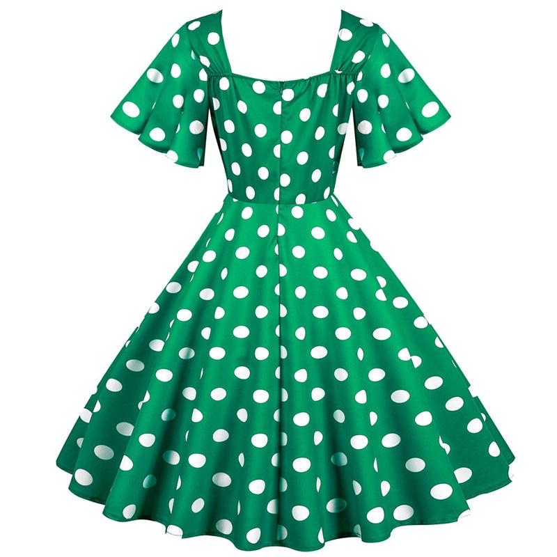 Robe Année 50 pas Cher Verte - Louise Vintage