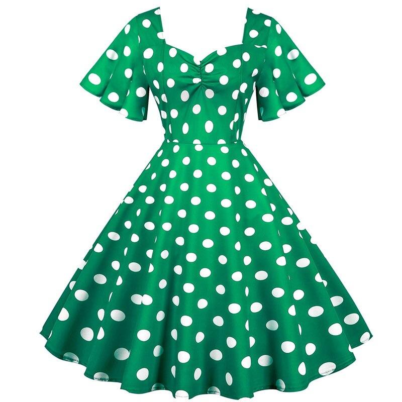 Robe Année 50 pas Cher Verte - Louise Vintage