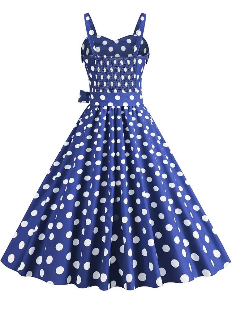 Robe Année 50 Pin Up Bleu - Louise Vintage