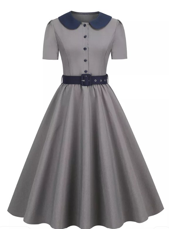 Robe Année 50 Pin Up Noir - Louise Vintage