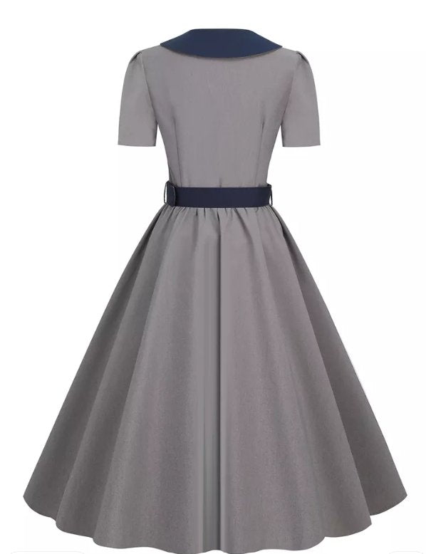 Robe Année 50 Pin Up Noir - Louise Vintage