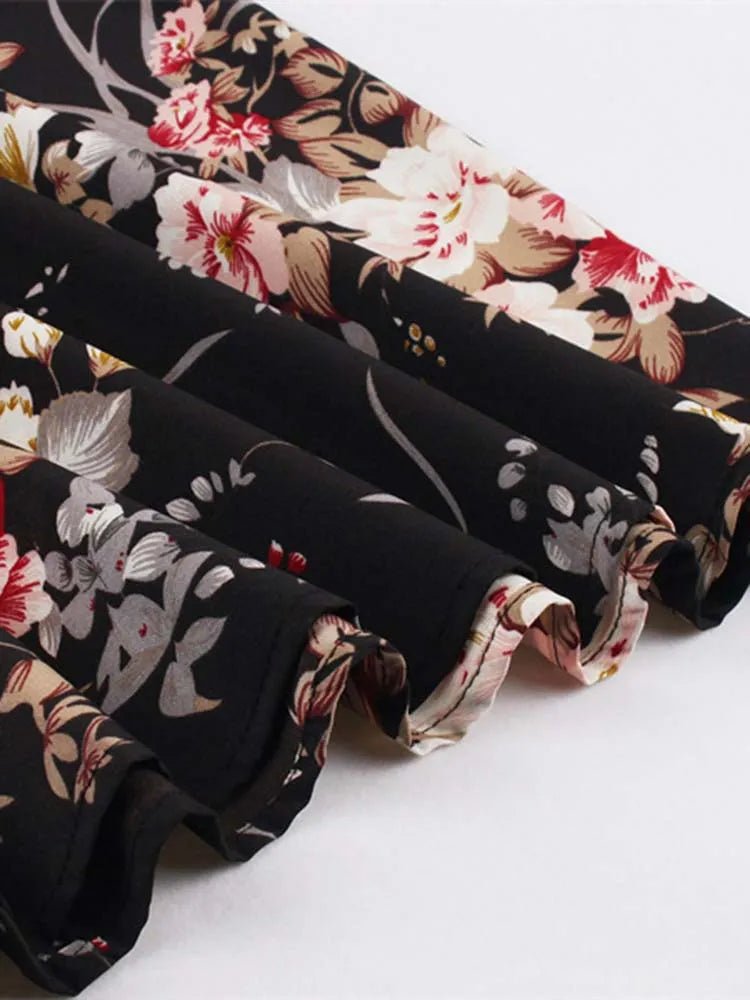 Robe Année 50 Pin Up pas Cher Belles Fleurs - Louise Vintage