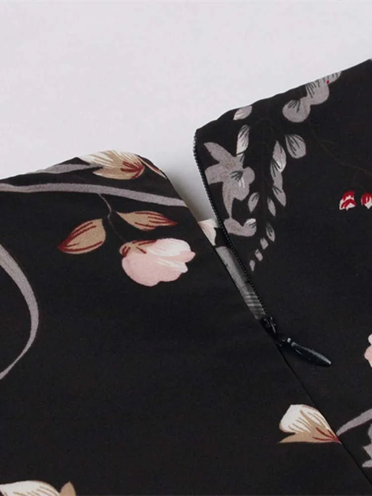 Robe Année 50 Pin Up pas Cher Belles Fleurs - Louise Vintage