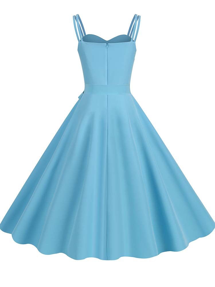 Robe Année 50 Pin Up pas Cher Bleu - Louise Vintage