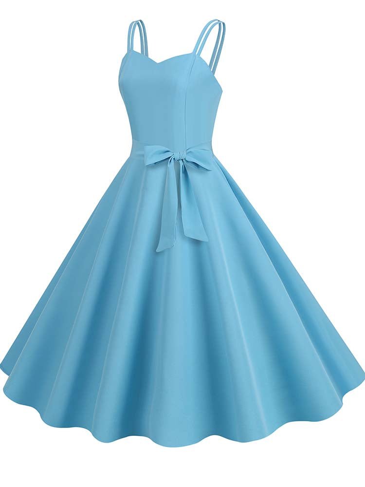 Robe Année 50 Pin Up pas Cher Bleu - Louise Vintage