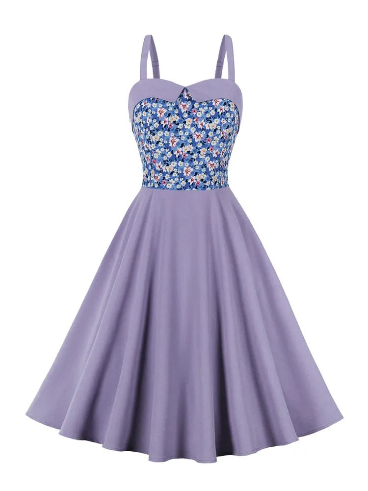 Robe Année 50 Pin Up pas Cher Fleurie - Louise Vintage