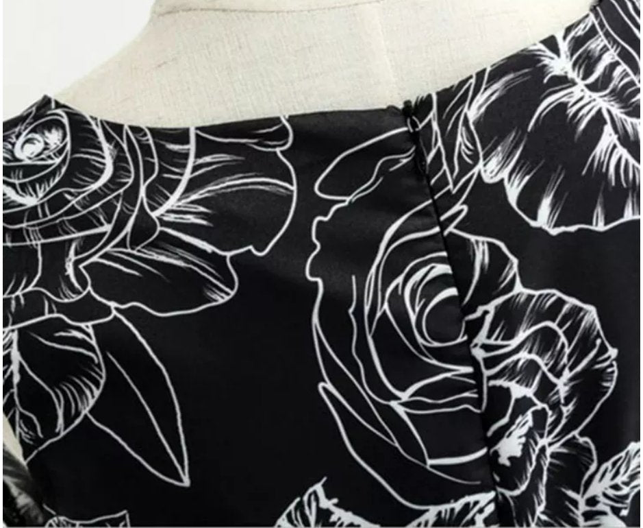 Robe Année 50 Pin Up pas Cher Noire - Louise Vintage