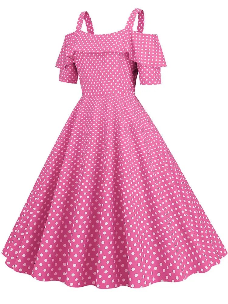 Robe Année 50 Pin Up pas Cher Rose - Louise Vintage