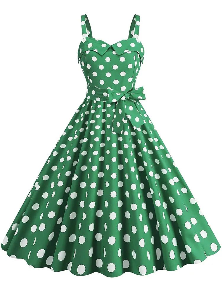 Robe Année 50 Pin Up pas Cher Vert Pomme - Louise Vintage