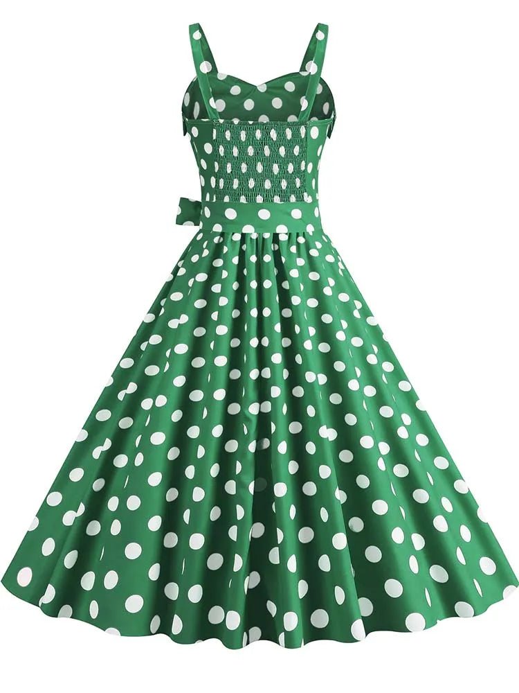 Robe Année 50 Pin Up pas Cher Vert Pomme - Louise Vintage
