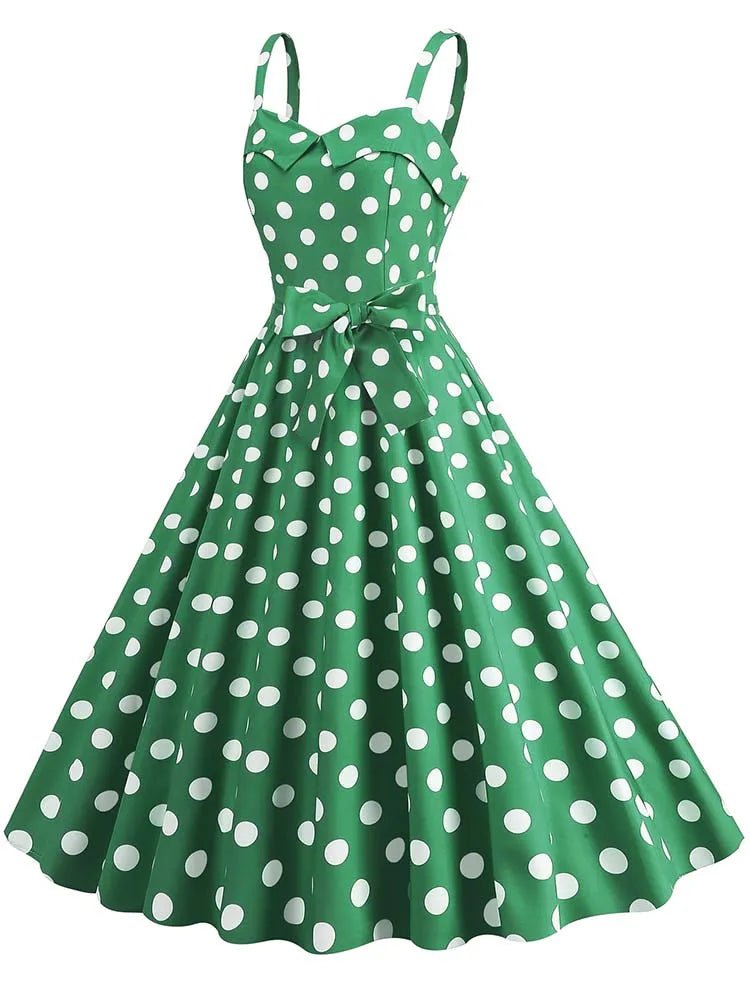 Robe Année 50 Pin Up pas Cher Vert Pomme - Louise Vintage