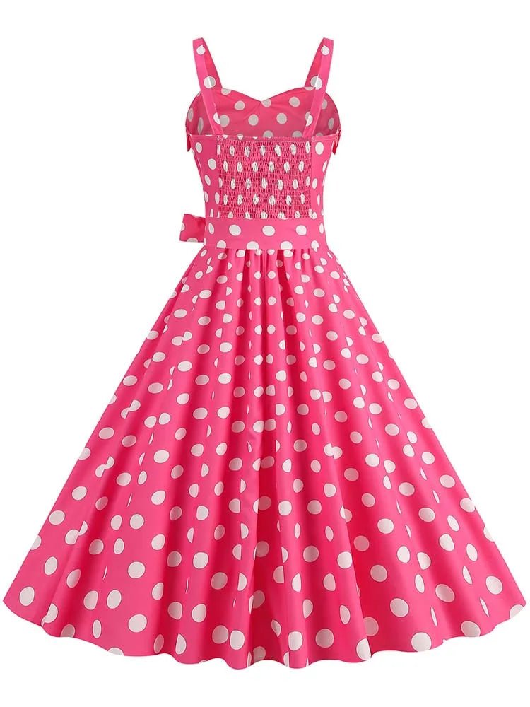 Robe Année 50 Pin Up Rose - Louise Vintage