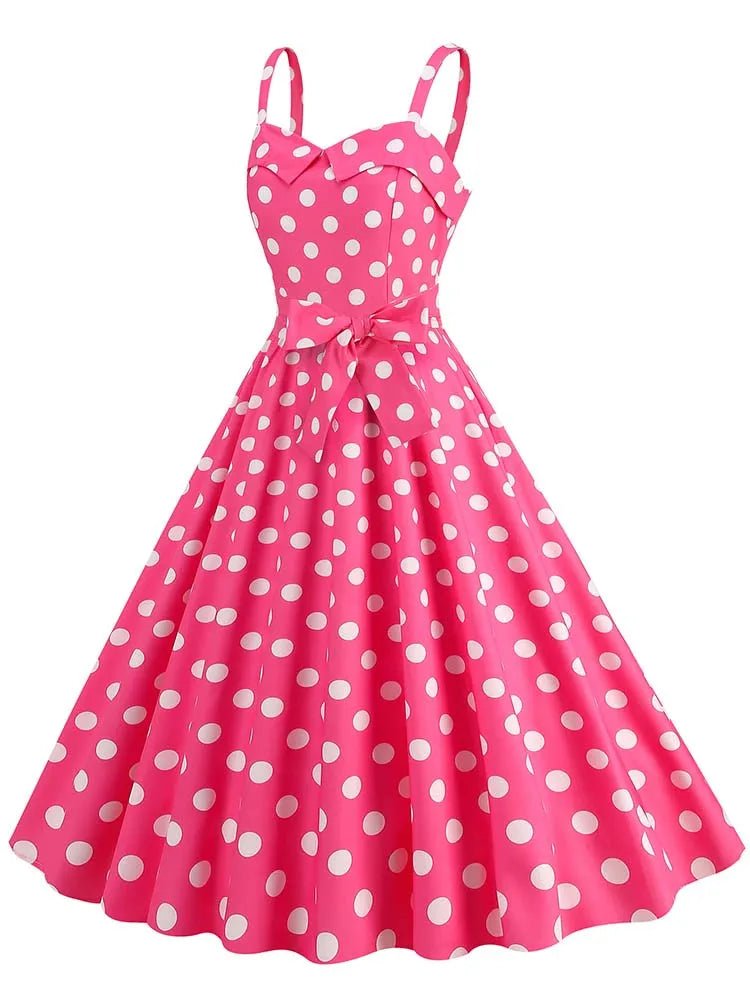 Robe Année 50 Pin Up Rose - Louise Vintage
