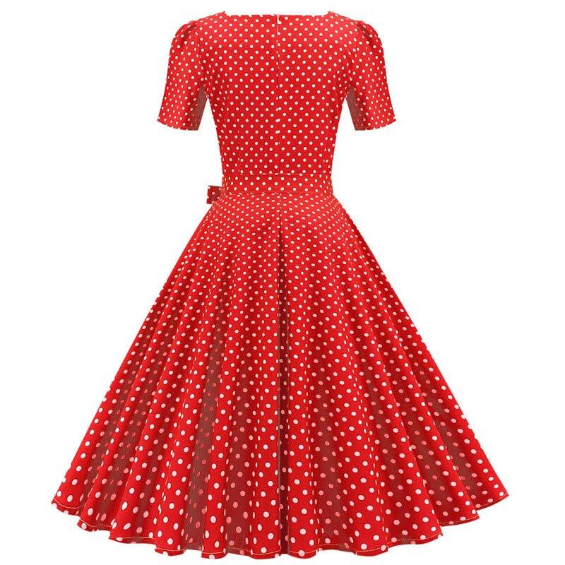 Robe Année 50 Rouge a Pois - Louise Vintage