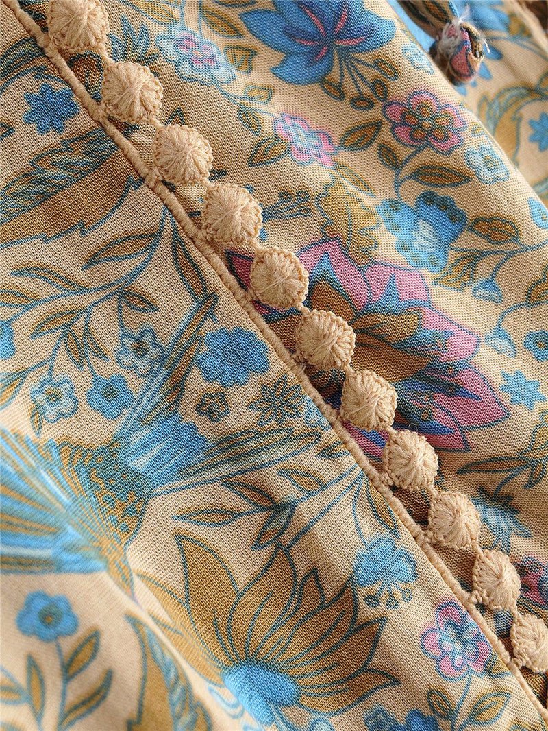 Robe Année 60 70 Bleue - Louise Vintage