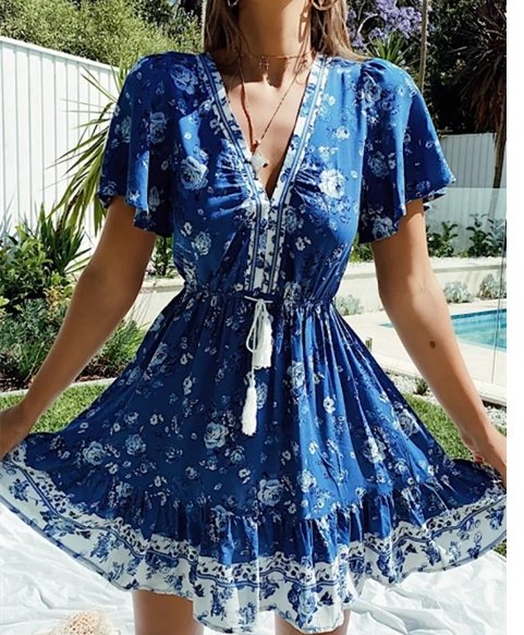 Robe Année 60 70 Courte - Louise Vintage