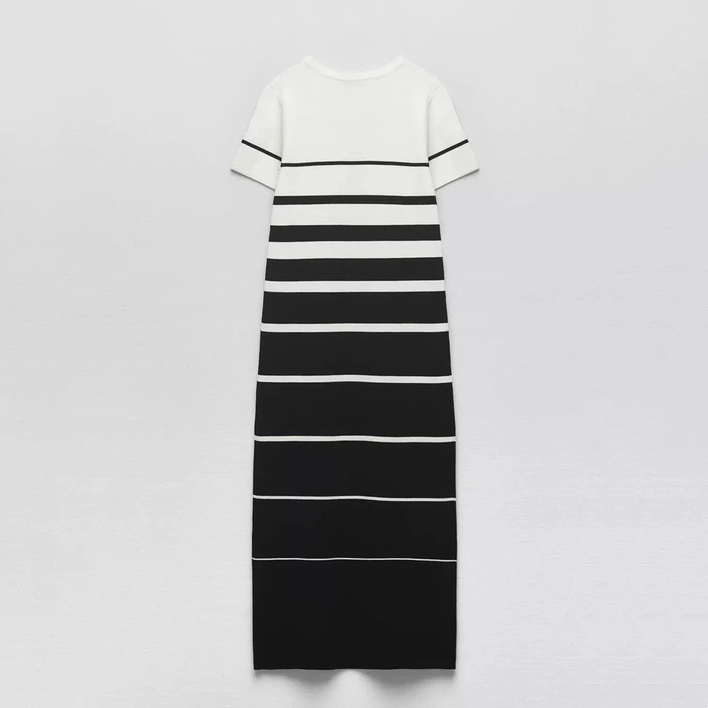 Robe Année 60 70 Noir et Blanc - Louise Vintage