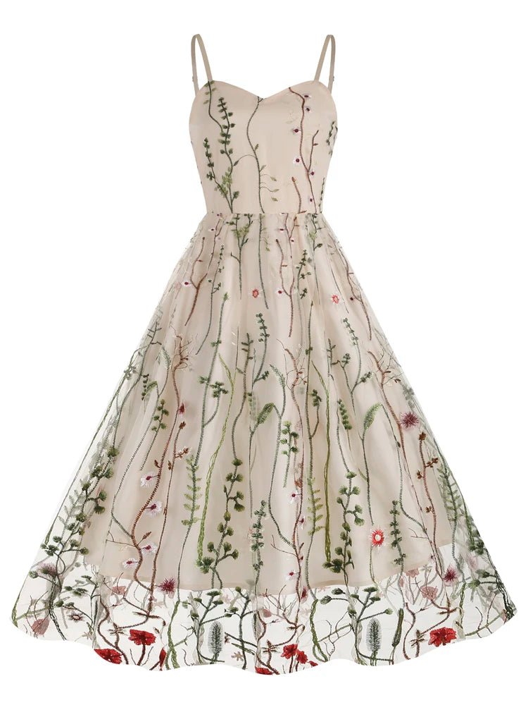 Robe Année 60 Chic Beige - Louise Vintage