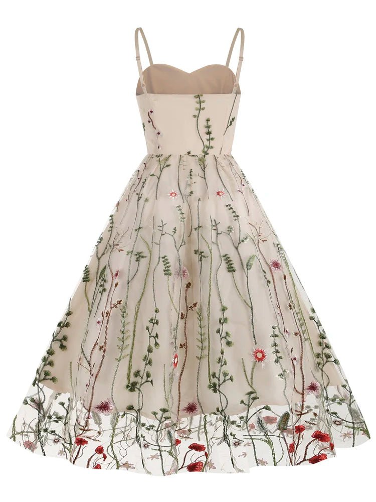 Robe Année 60 Chic Beige - Louise Vintage