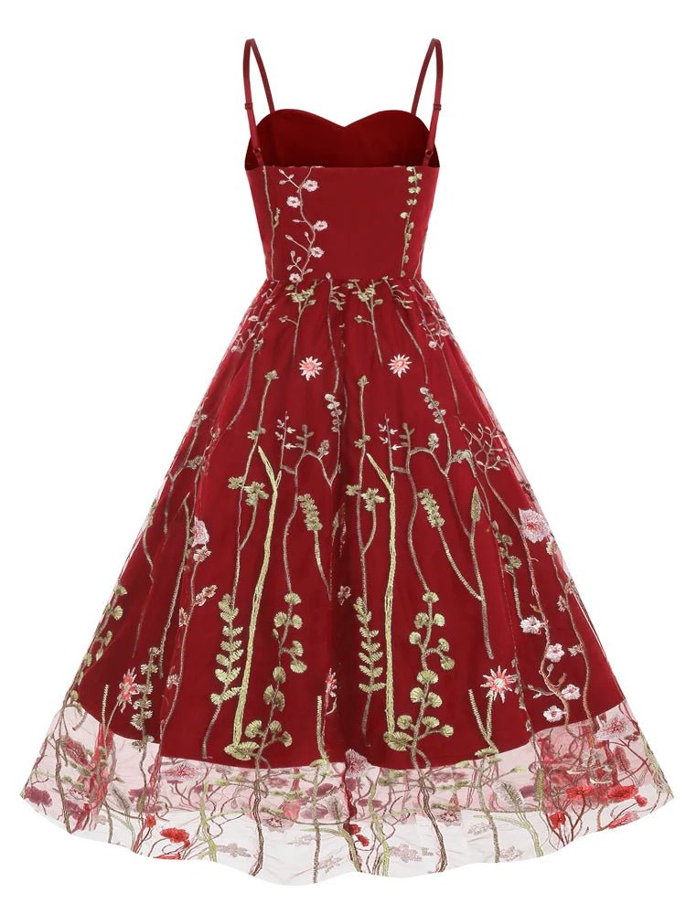 Robe Année 60 Chic Bordeaux - Louise Vintage