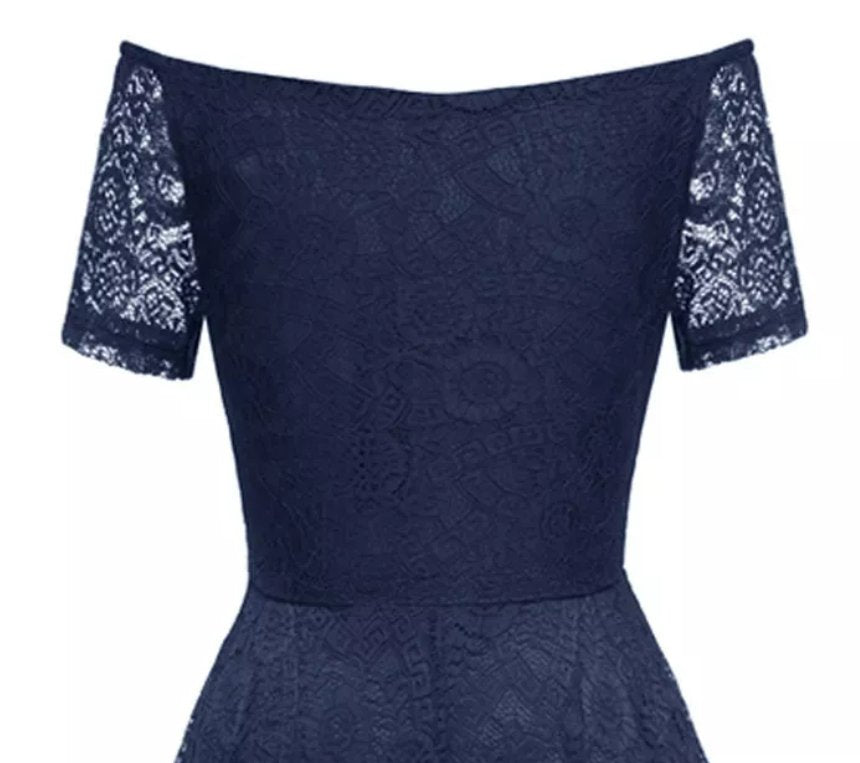 Robe Année 60 Soirée Marine - Louise Vintage