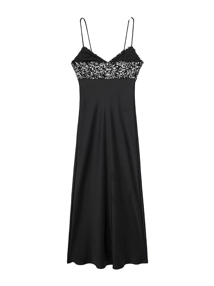 Robe Année 70 Chic Noire - Louise Vintage