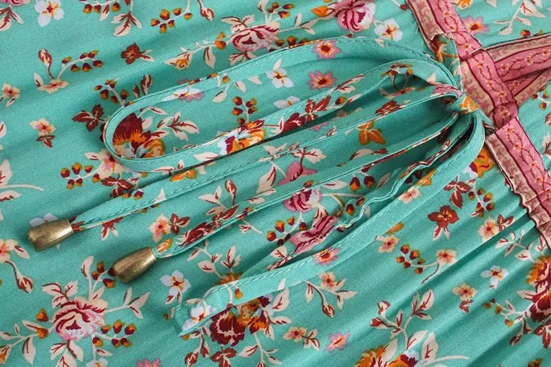 Robe Année 70 Chic Verte - Louise Vintage