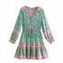 Robe Année 70 Chic Verte - Louise Vintage