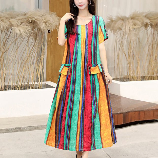 Robe Année 70 Hippie Grande Taille - Louise Vintage