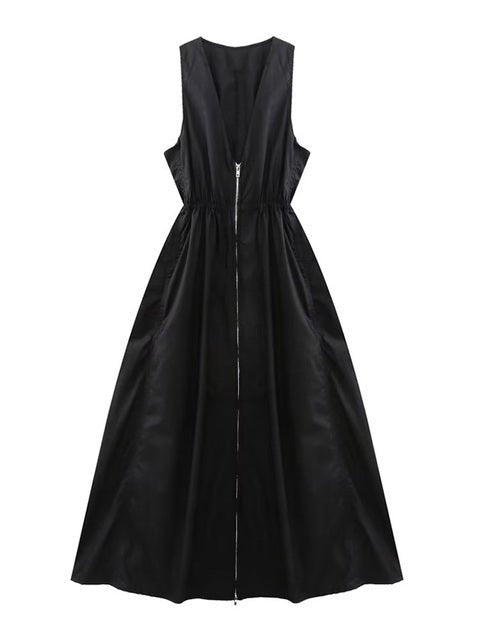 Robe Année 70 Hippie Noire - Louise Vintage