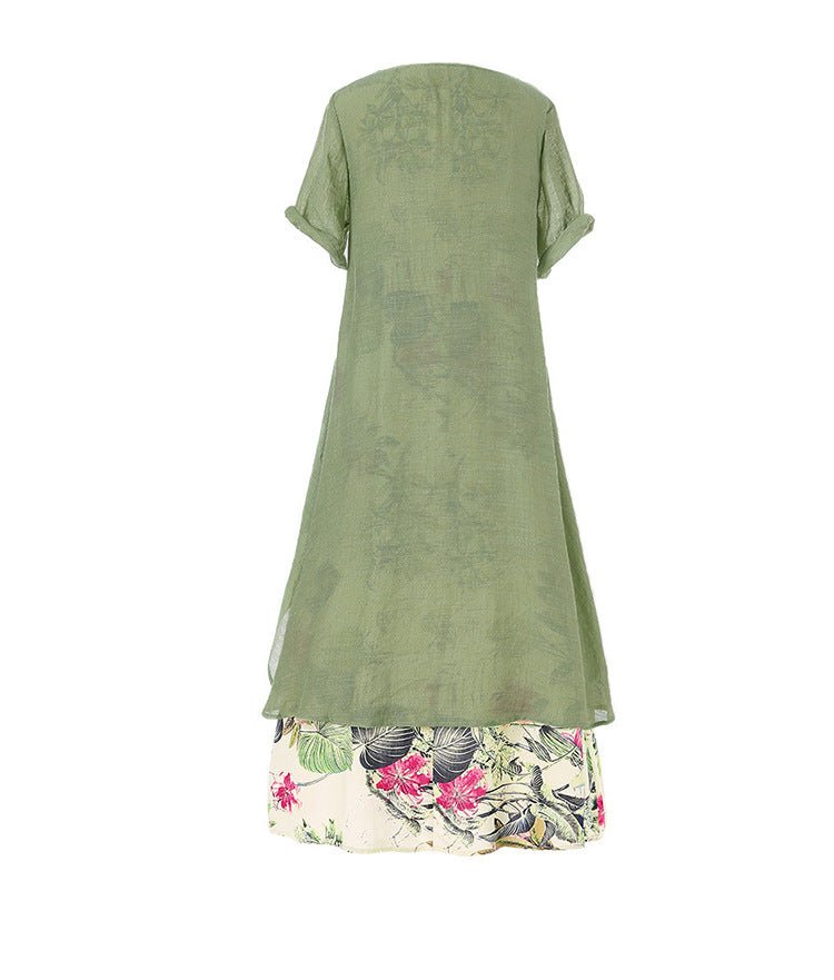 Robe Année 70 Hippie Verte - Louise Vintage