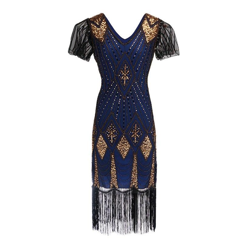 Robe Années 20 Folies Bleu - Louise Vintage