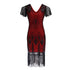 Robe Années 20 Folies Rouge Noir - Louise Vintage