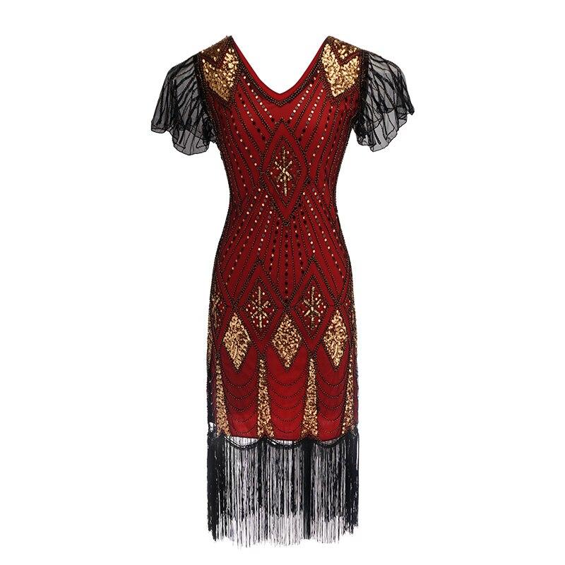 Robe Années 20 Folies Rouge Or - Louise Vintage