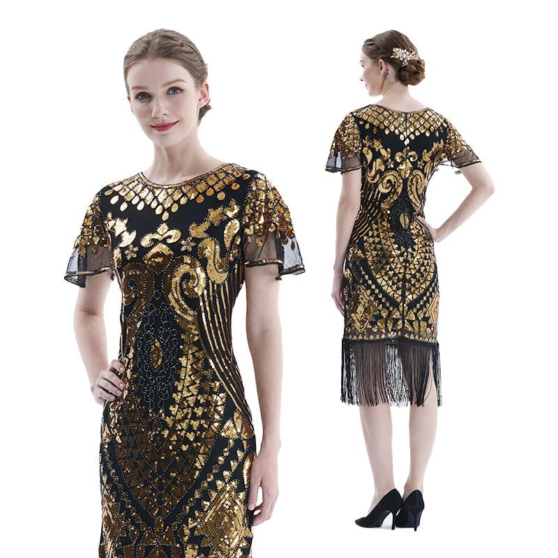 Robe Années 20 Or Vintage - Louise Vintage