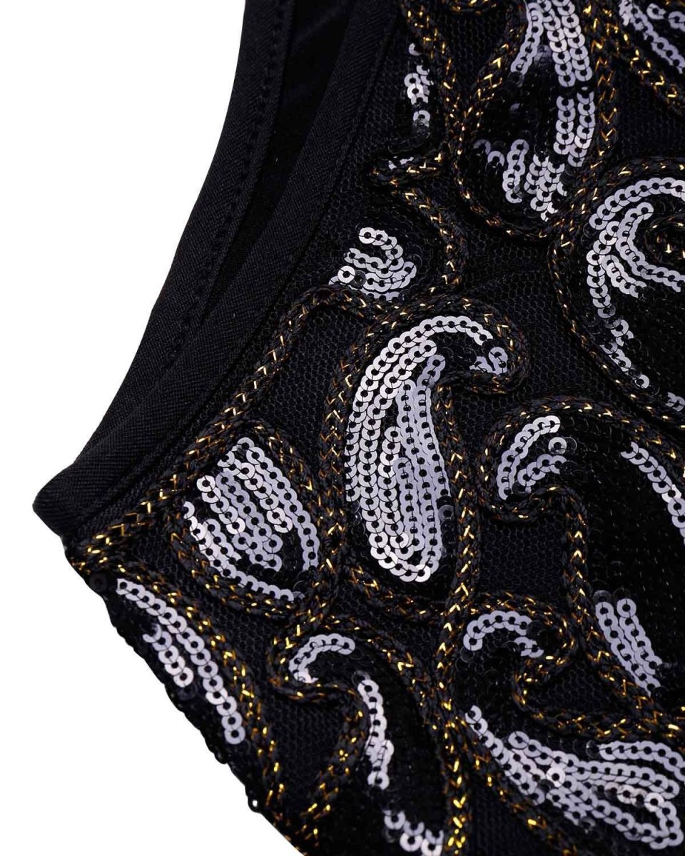 Robe Années 20 Sexy Noire - Louise Vintage