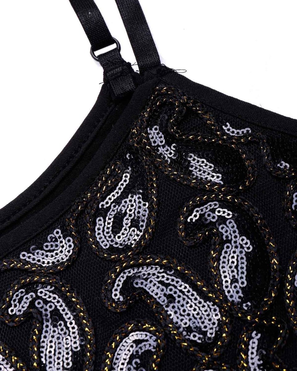 Robe Années 20 Sexy Noire - Louise Vintage