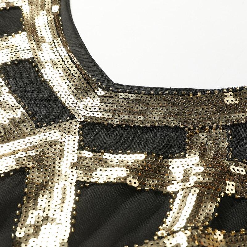 Robe Années 20 Vintage Noir Or - Louise Vintage