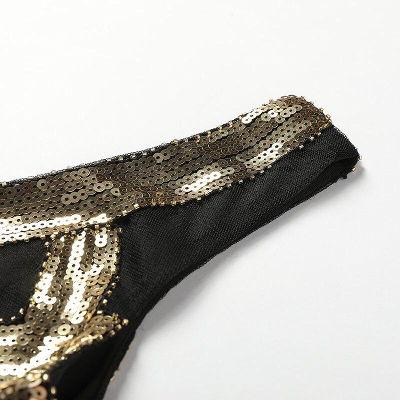 Robe Années 20 Vintage Noir Or - Louise Vintage