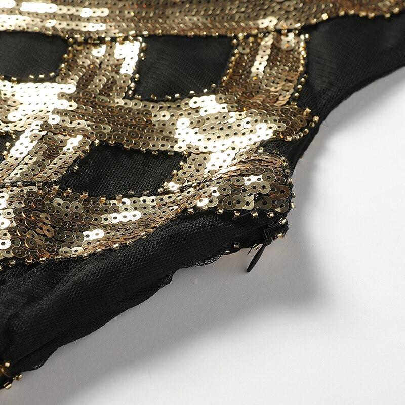 Robe Années 20 Vintage Noir Or - Louise Vintage