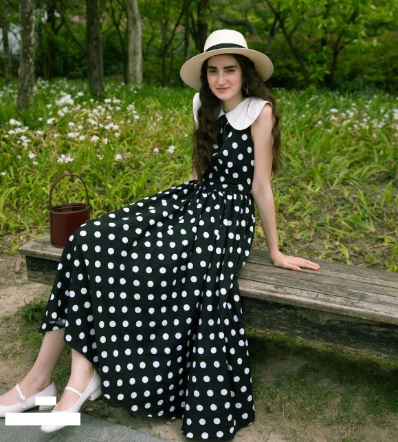 Robe Années 40 Chic Marine - Louise Vintage