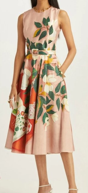 Robe Années 40 Fleurie Rose - Louise Vintage